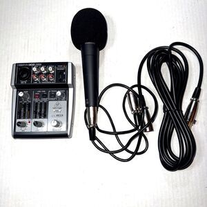 Behringer XENYX 302 USB 3 Channel Mixer USB/Audio Interface X2 Microphone Xtra C